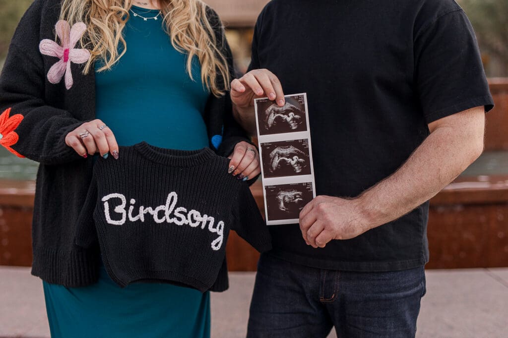 baby sweater and ultrasound