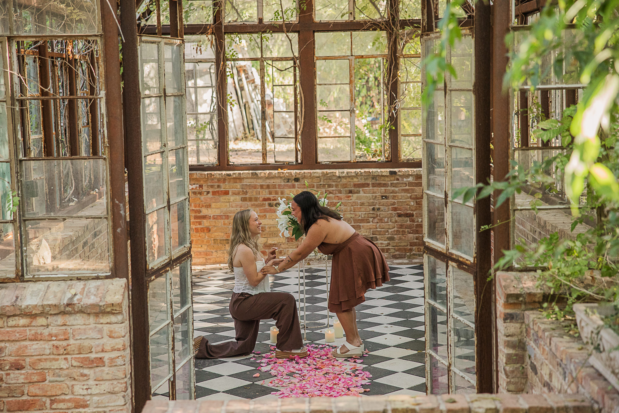 Sekrit Theater Greenhouse Marriage Proposal