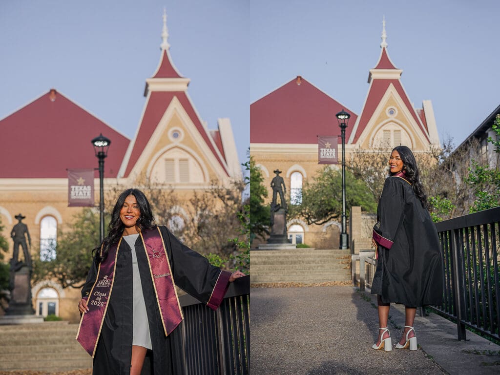 Texas State Old Main senior pictures, san marcos photographer
