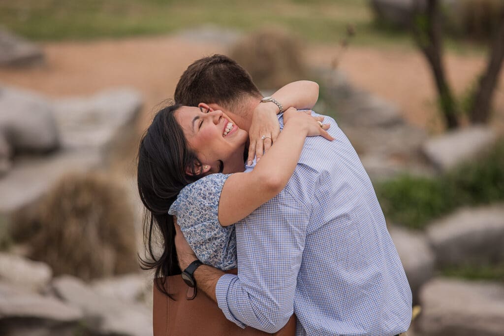 Marriage proposal photos from Flat Creek Estate Winery in Marble Falls Texas