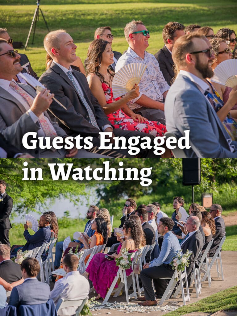 guests watching wedding ceremony