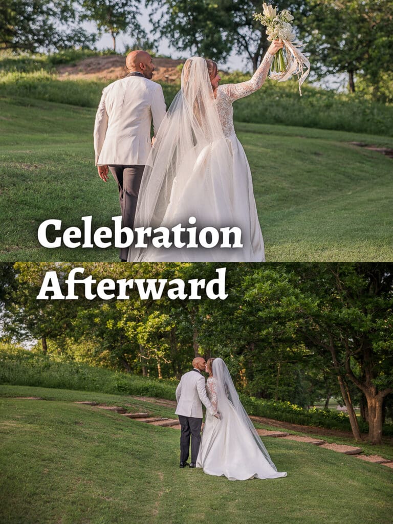 celebration after wedding ceremony photos