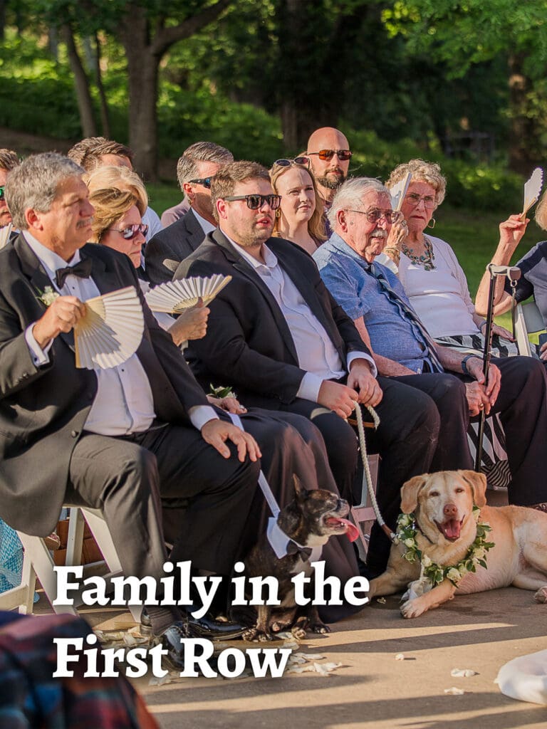 Photos I take during a wedding ceremony: family on the first row
