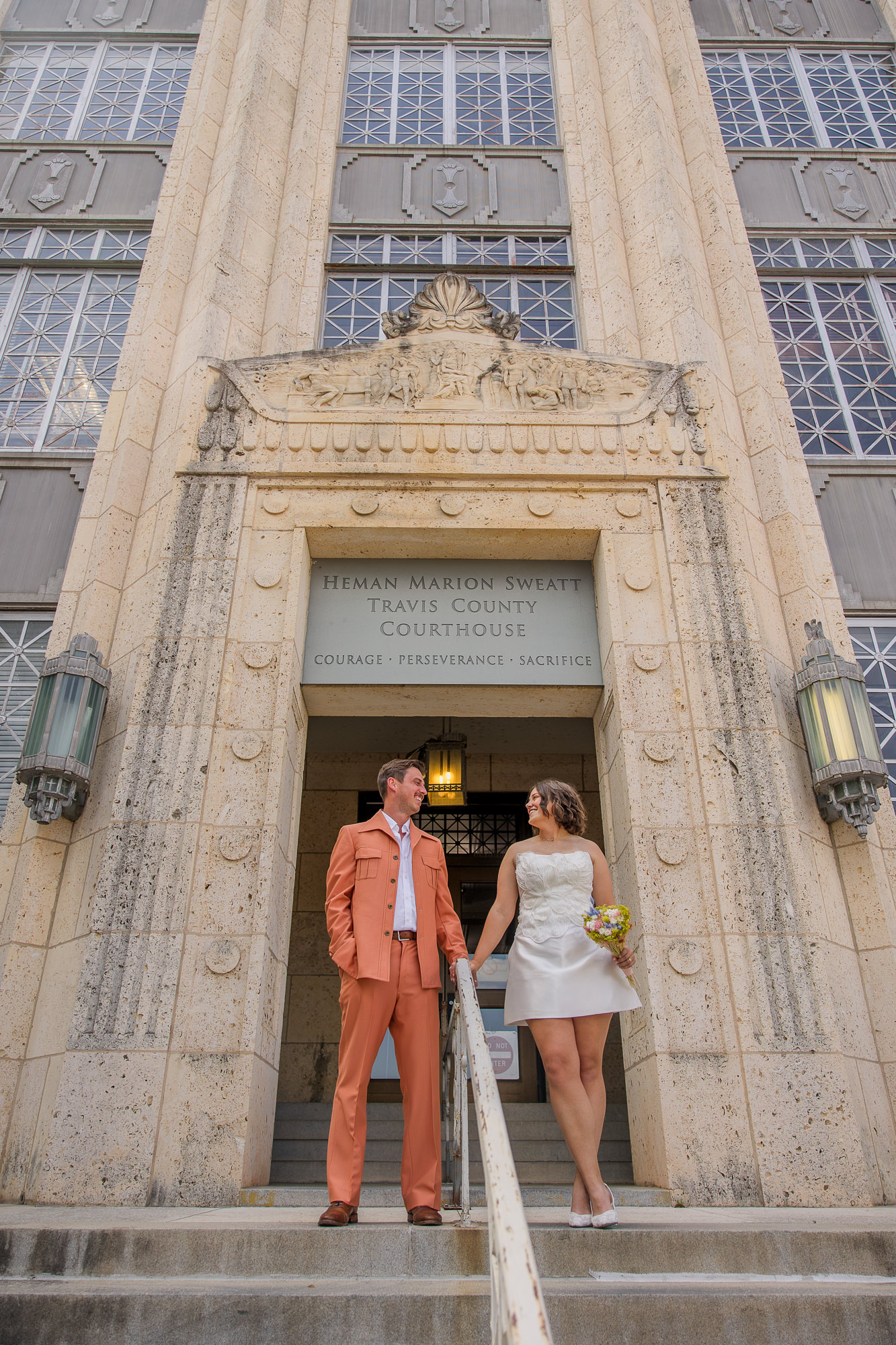 Retro Austin Courthouse Wedding (Precinct 5) + Auditorium Shores